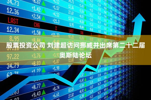 股票投资公司 刘建超访问挪威并出席第二十二届奥斯陆论坛