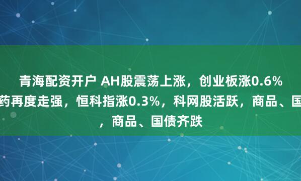 青海配资开户 AH股震荡上涨，创业板涨0.6%，创新药再度走强，恒科指涨0.3%，科网股活跃，商品、国债齐跌